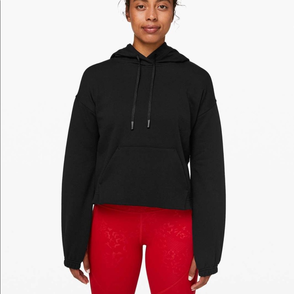 Lulu lemon stronger as one black hoodie